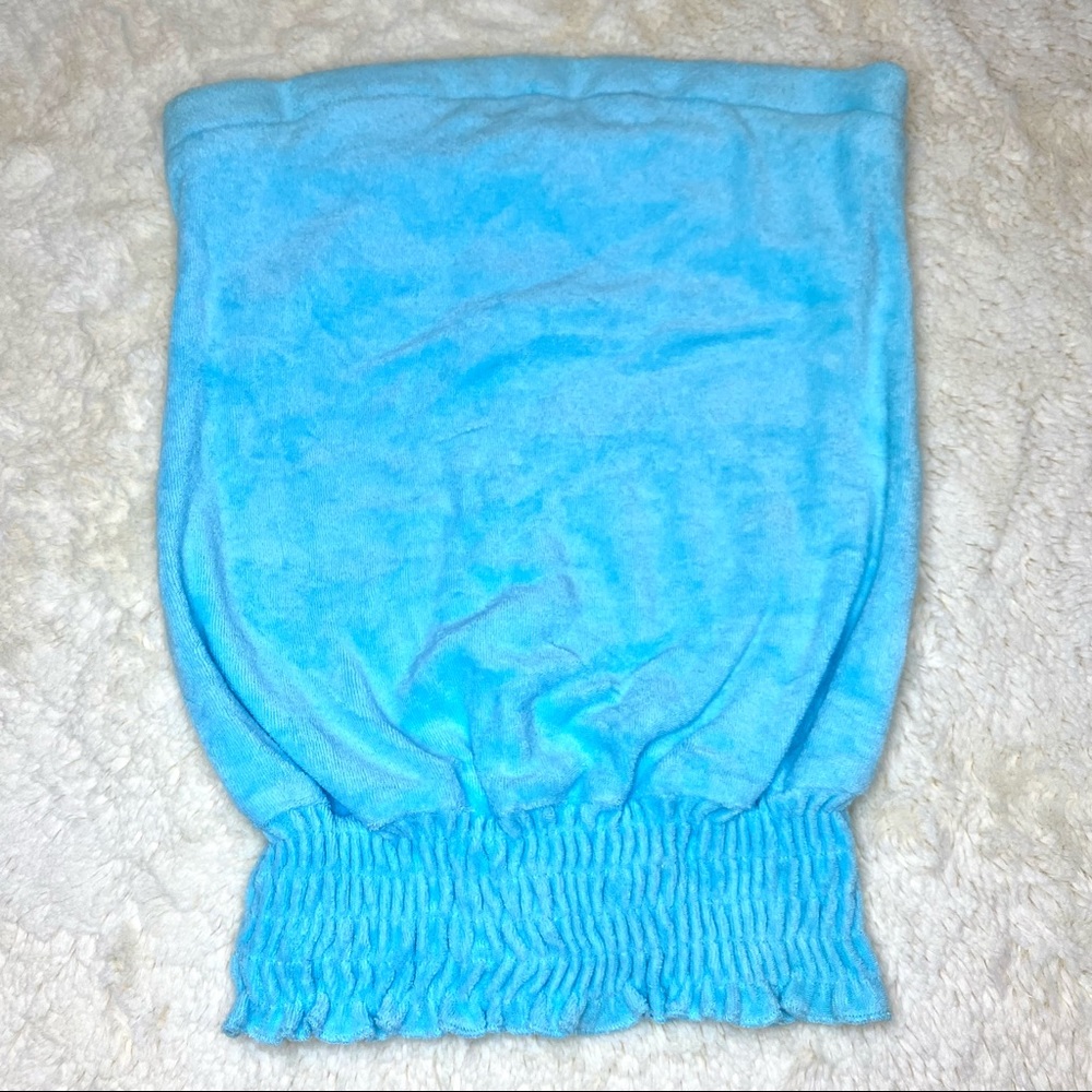 Women’s Teen Mossimo XS Light Blue Tube Top Crop Top Y2K Vintage
